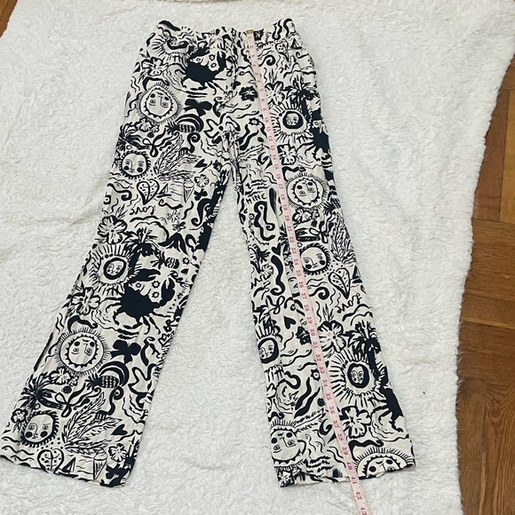 Monkl Cream and Black Abstract Pants - Picture 9 of 12